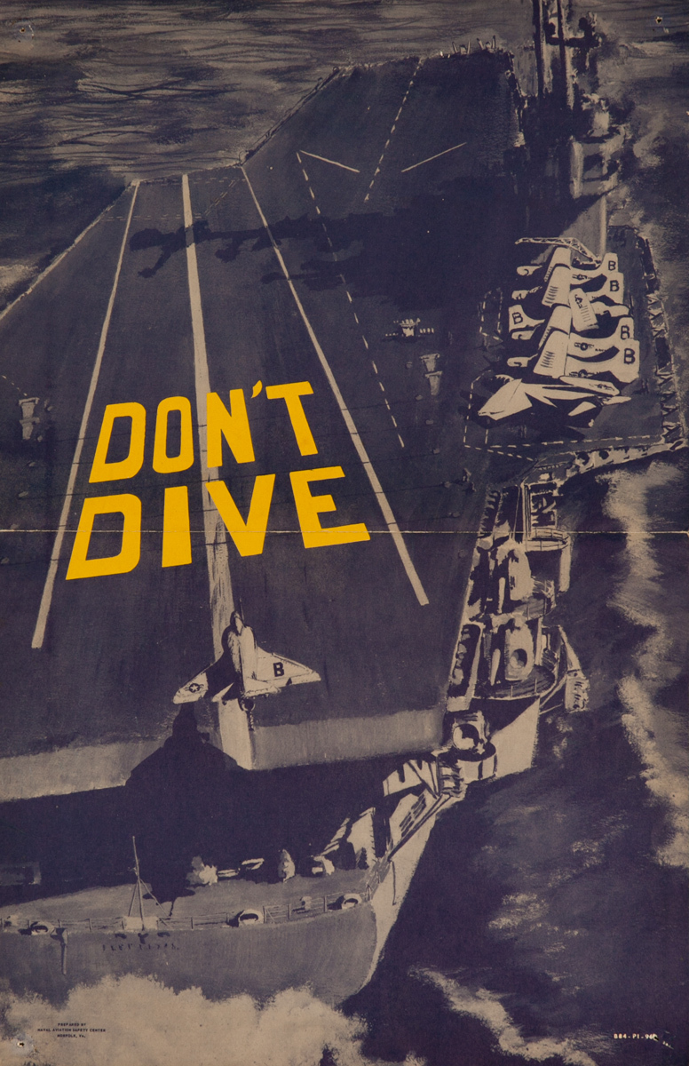 Original Vietnam War Era  Military Flight Safety Poster, 
