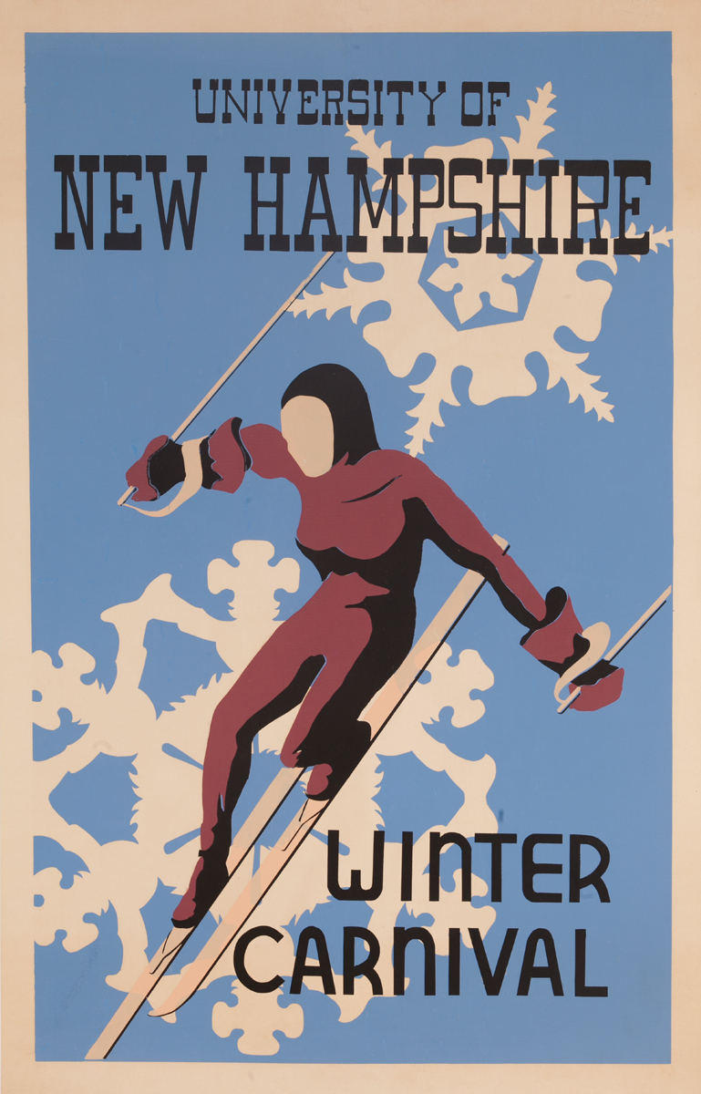 University of New Hampshire, Winter Carnival Original American Ski Poster