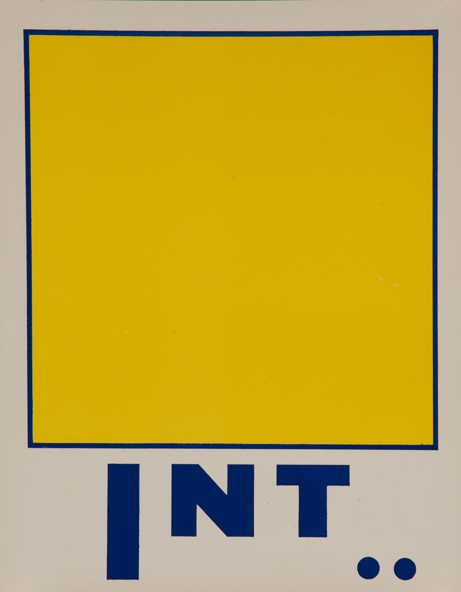 Original Naval Pennant Traning Chart Poster, Alphabet I