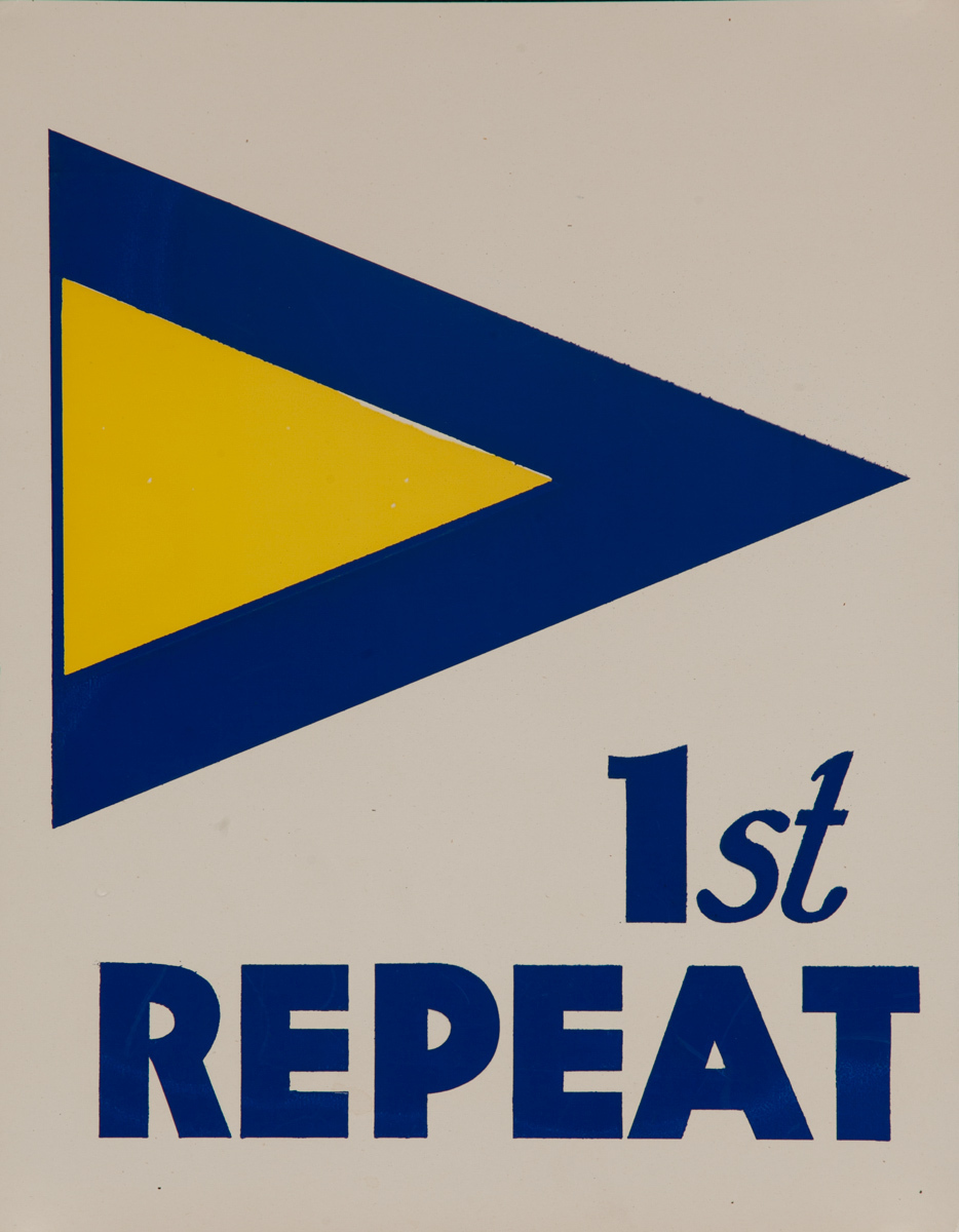 Original Naval Pennant Traning Chart Poster, 1st Repeat
