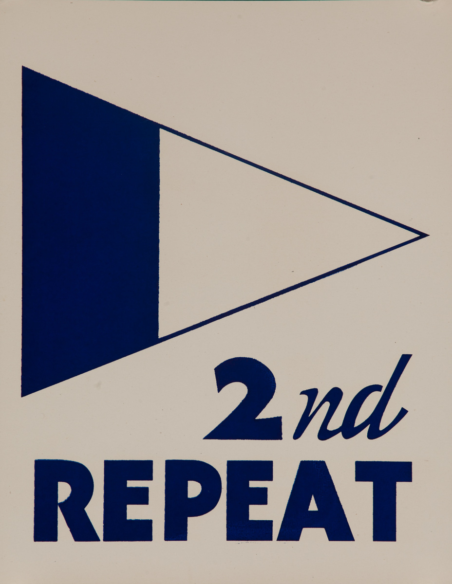 Original Naval Pennant Traning Chart Poster, 2nd Repeat