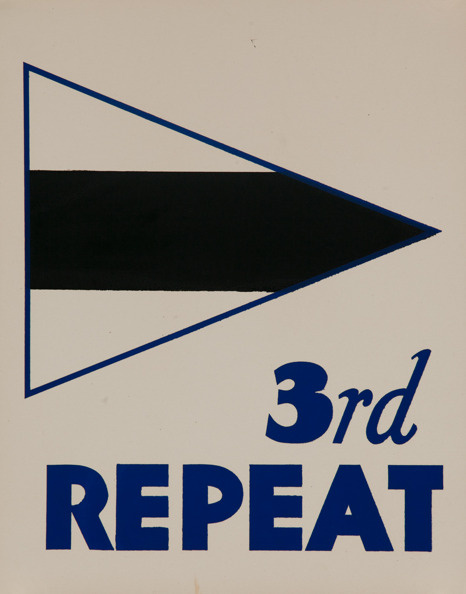 Original Naval Pennant Traning Chart Poster, 3rd Repeat