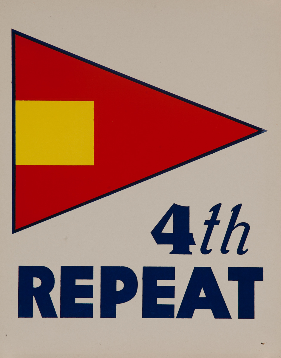 Original Naval Pennant Traning Chart Poster, 4th Repeat
