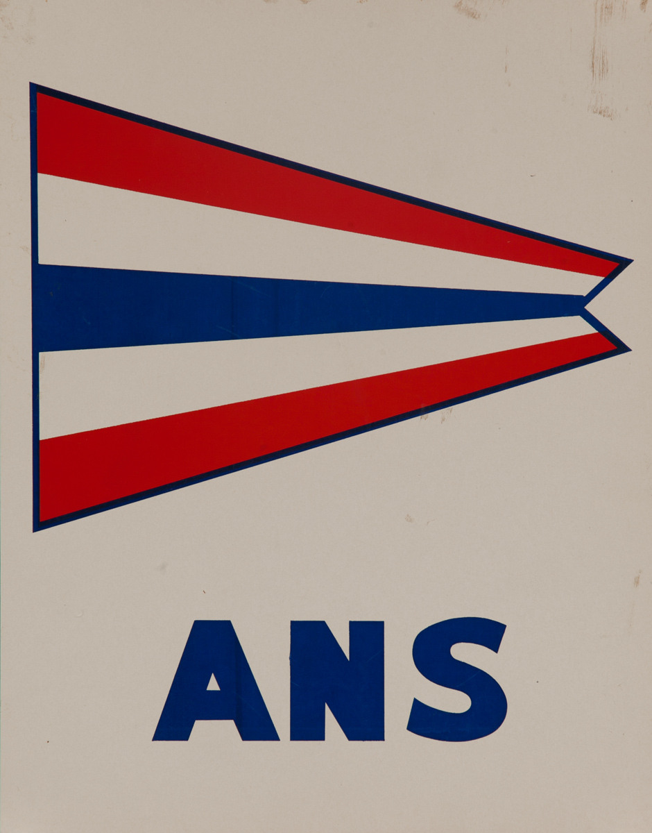 Original Naval Pennant Traning Chart Poster, ANS