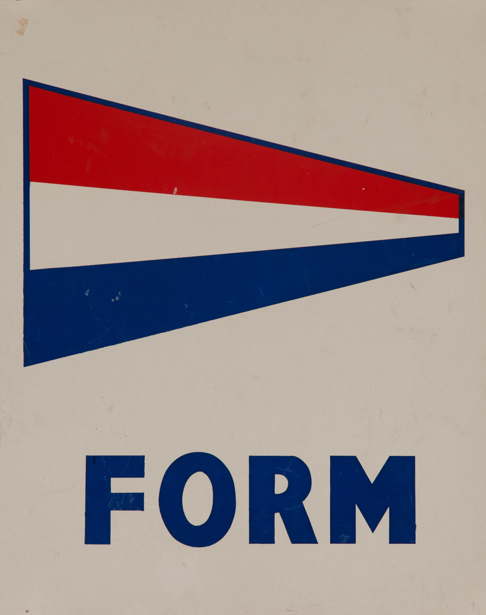Original Naval Pennant Traning Chart Poster, Form