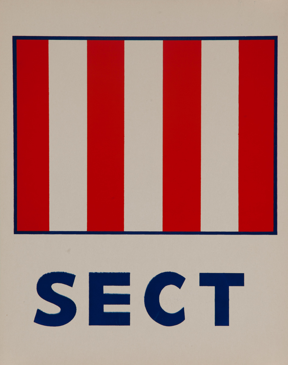 Original Naval Pennant Traning Chart Poster, SECT