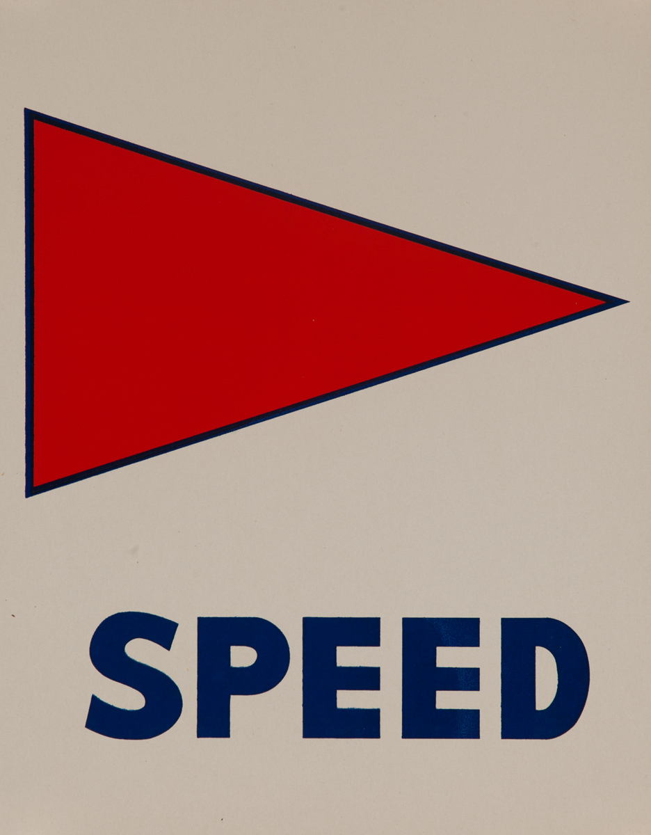 Original Naval Pennant Traning Chart Poster, Speed