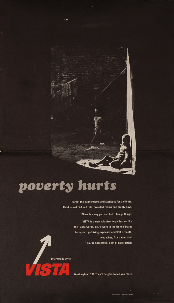 Original Vista (Volunteers in Service to America) Original Poster, Poverty Hurts