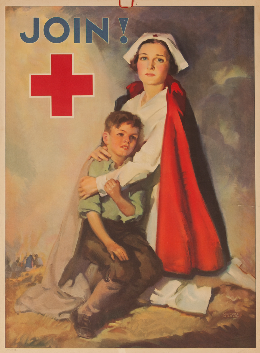 Join, Nurse With Child, Original American Red Cross Poster