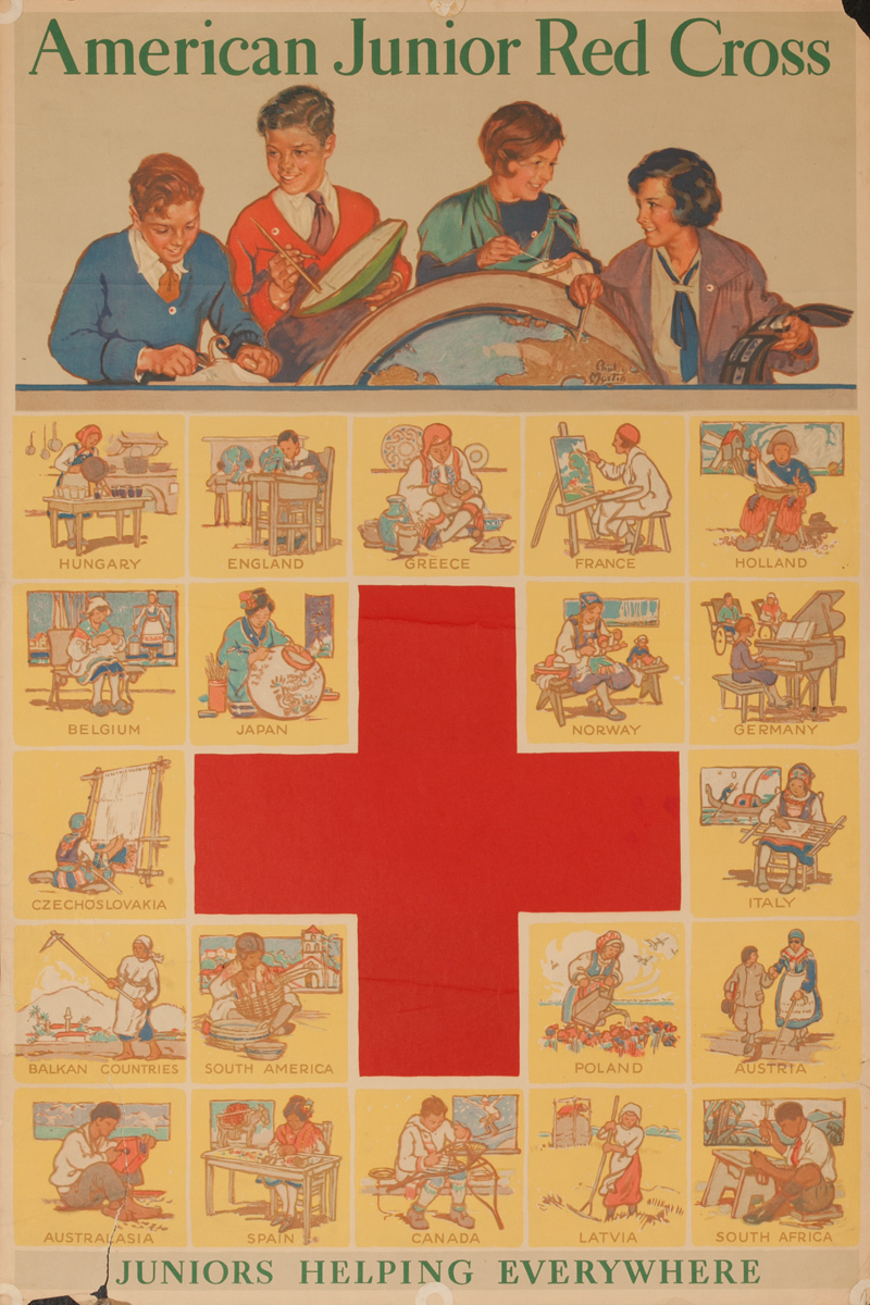 Junior Helping Everywhere, Original American Junior Red Cross Poster