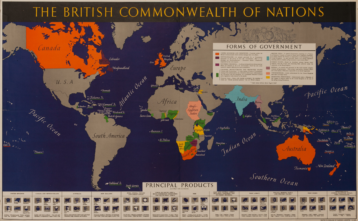 The British Commonwealth of Nations, Original British WWII Poster