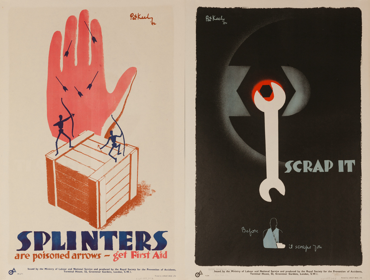 Splinters are Poison Arrows / Scrap It, Original British WWII Poster