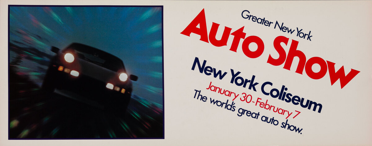 Greater New York Auto Show Subway Card Advertising Poster