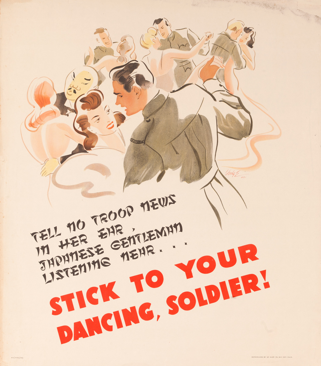 Stick to Your Dancing, Soldier, Original Australian WWII Poster