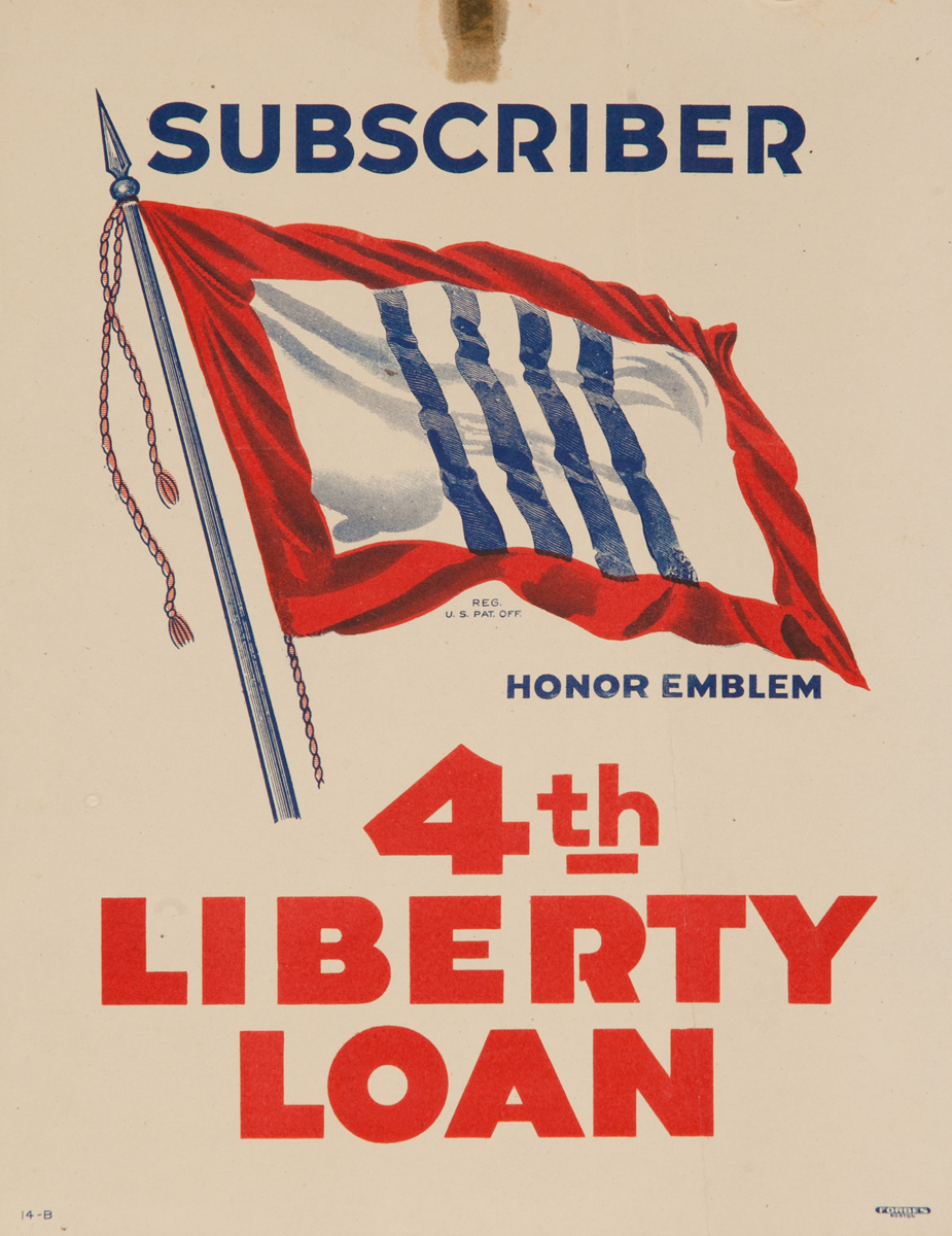 Subscriber 4th Liberty Loan, Original WWI Bond Poster