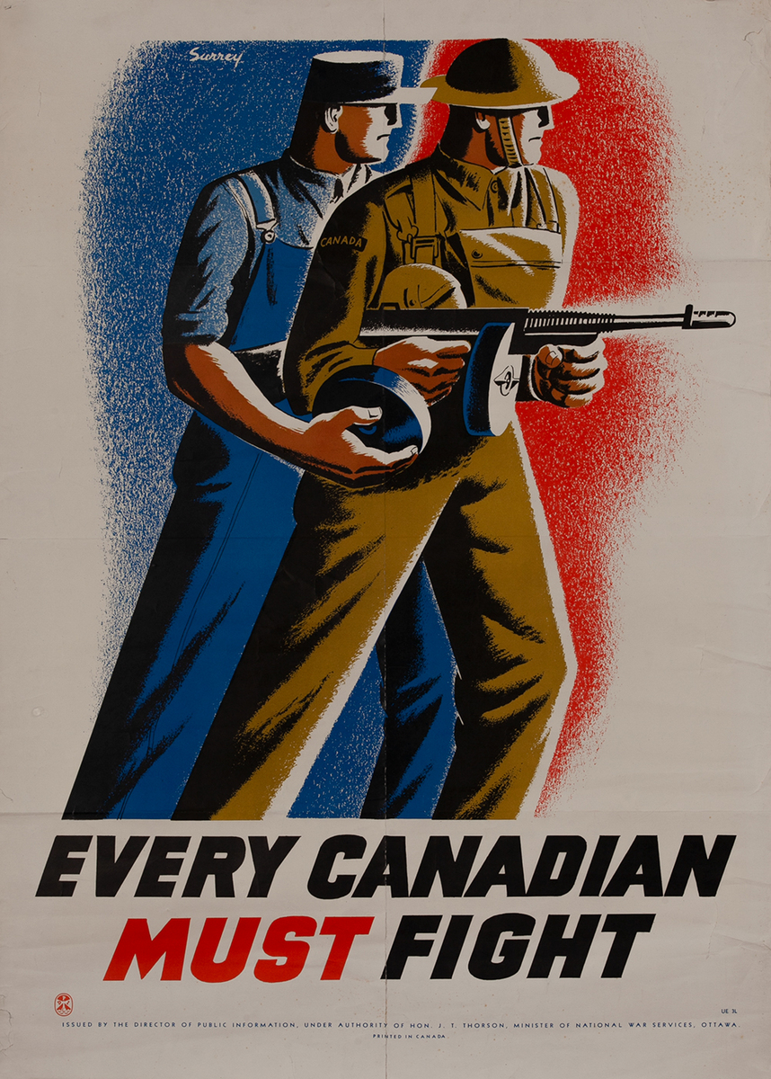 Every Canadian Must Fight, Original Canadian WWII Poster