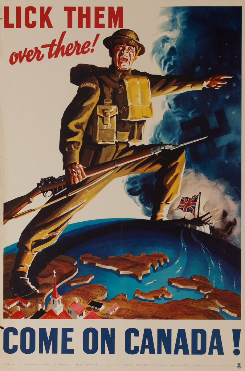 Lick Them Over There!, Original Canadian WWII Poster
