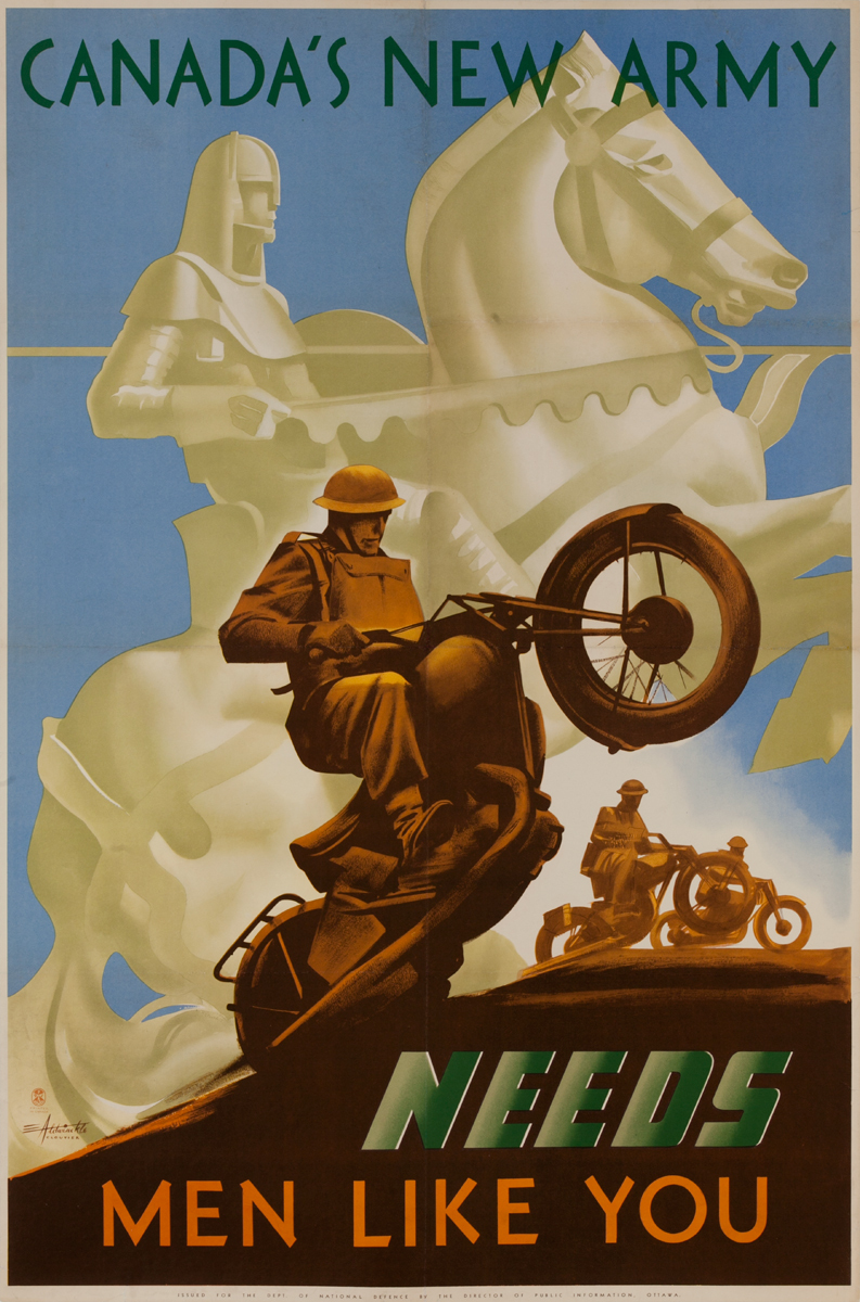 Canada’s New Army Needs Men Like You, Original Canadian WWII Poster