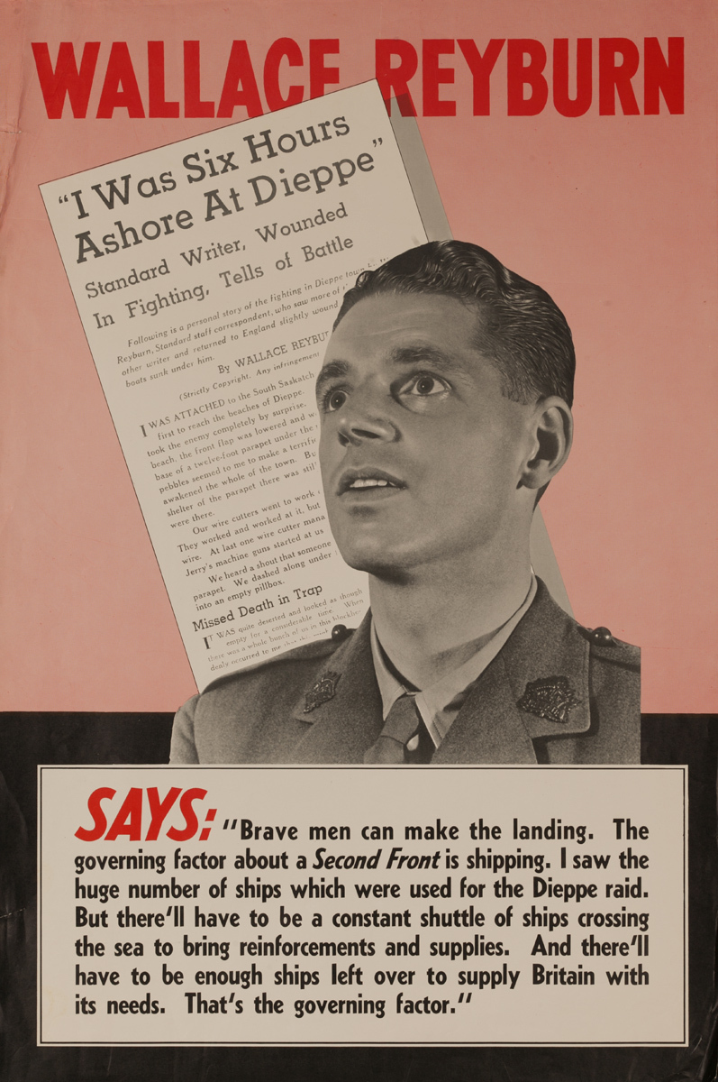 Wallace Reyburn Says, Original Canadian WWII Poster
