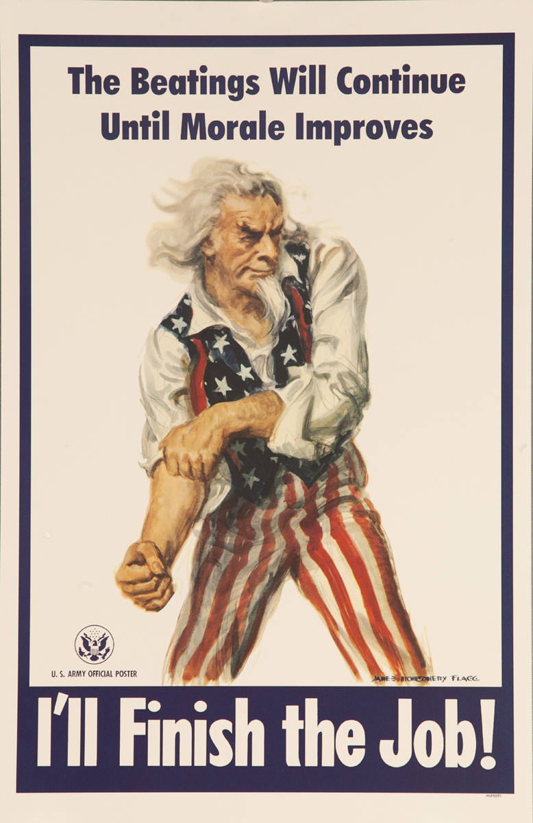 I'll Finish the Job! Original WWII Morale Poster Uncle Sam