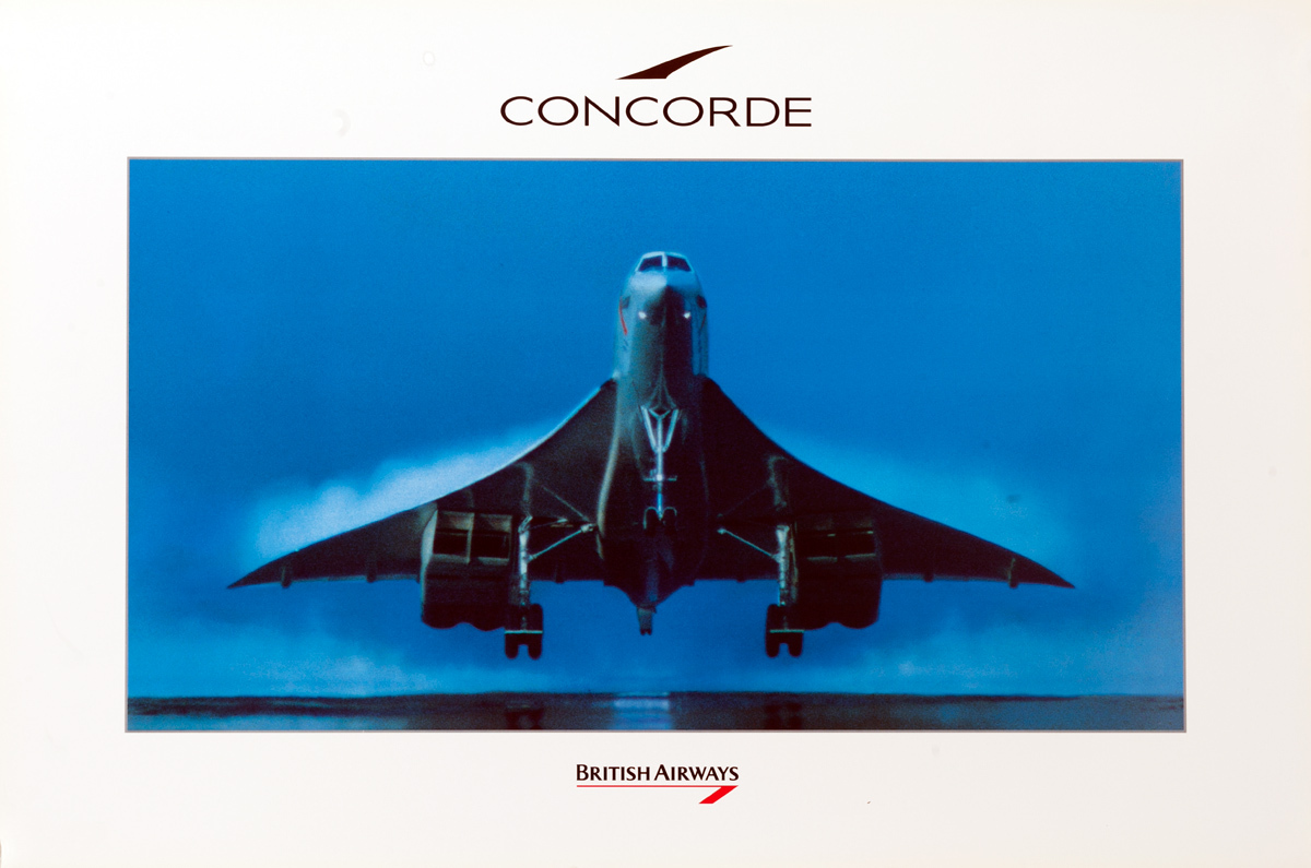 British Airways Concorde Landing, color 