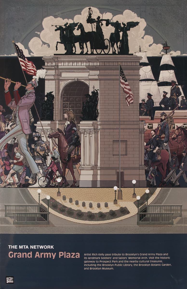 Grand Army Plaza<br>Original Arts for Transit Poster 