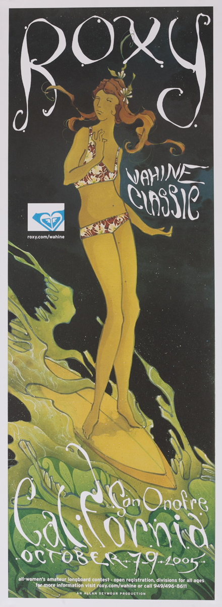 Roxy Wahine Classic San Onofre Women's Surfing Contest Poster