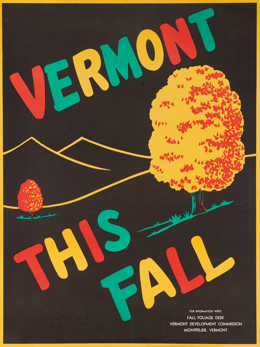 Vermont This Fall, Original American Travel Poster