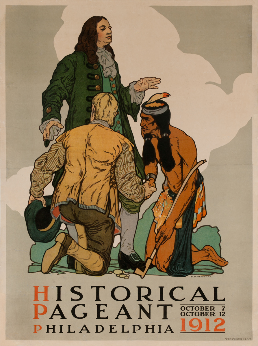 Historical Pageant, Philadelphia 1912, Original Poster
