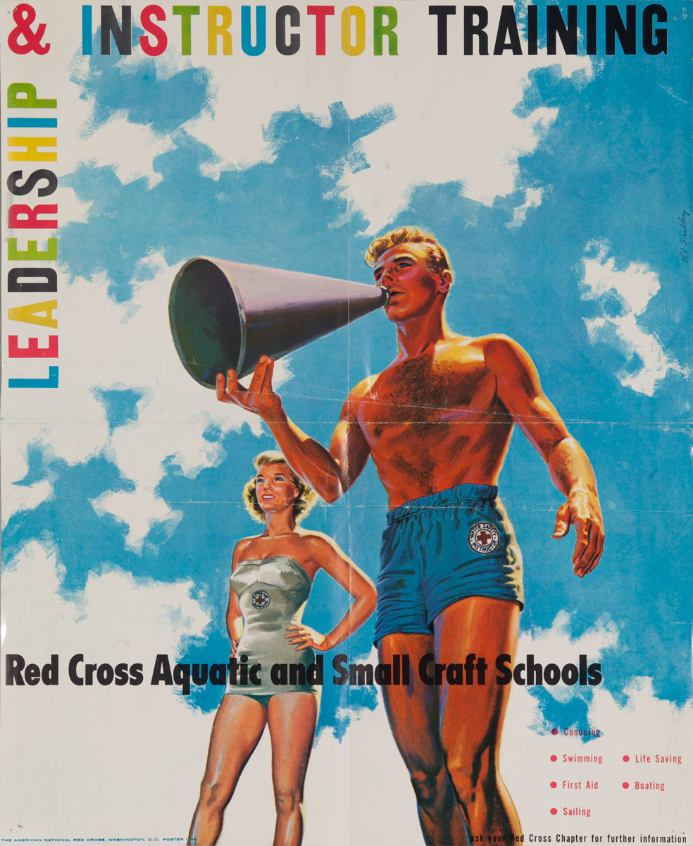 Red Cross Leadership and Aquatic Training Poster