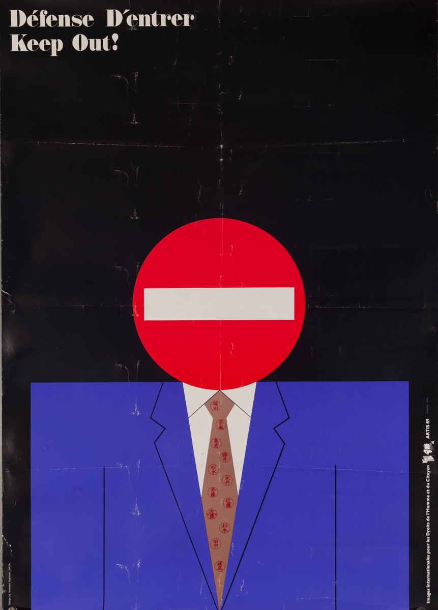 Original Political Poster Defense Dentrer - Keep Out