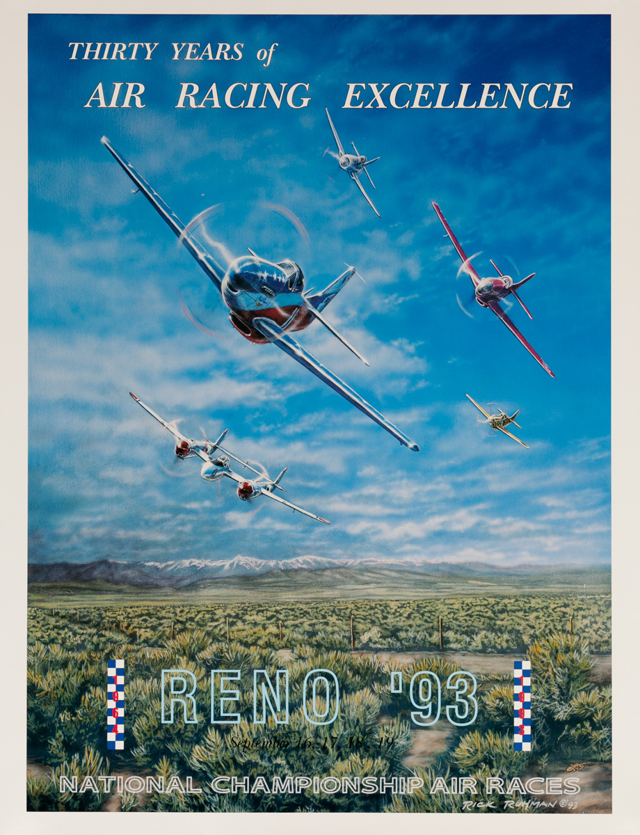 Thirty Years of Air Racing Excellence, Reno '93, National Champiionship Air Races, Original Poster