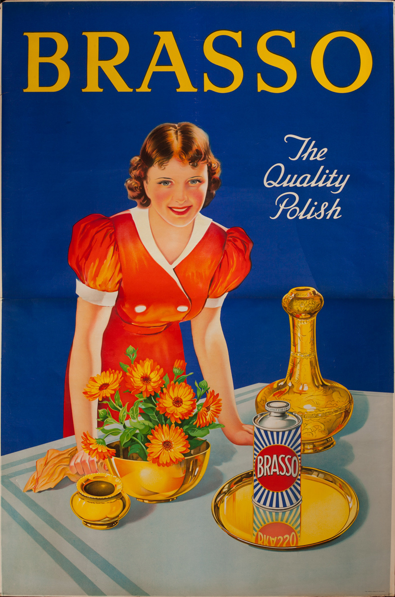 Brasso, The Quality Polish Original British Advertising Poster