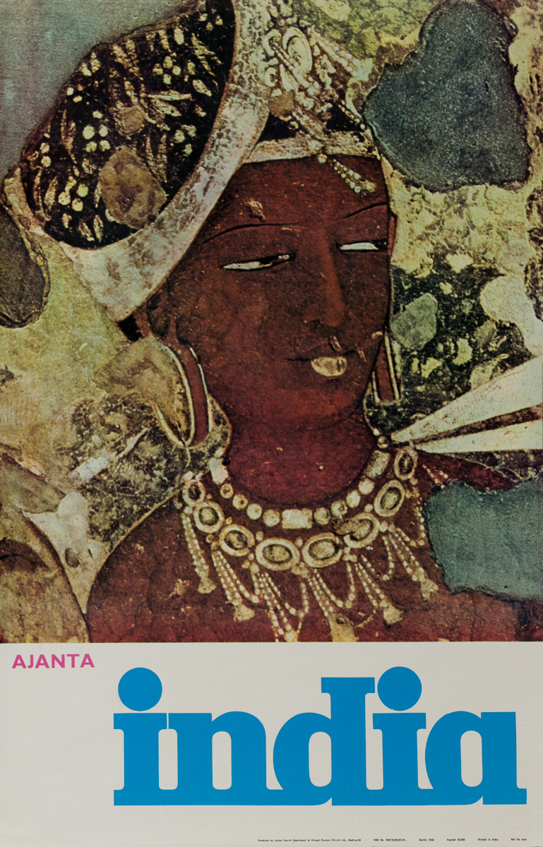 Ajanta India Original Travel Poster