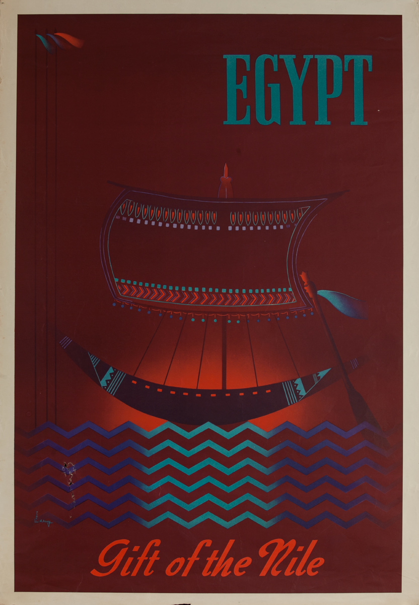 Egypt Gift of the Nile, Original Travel Poster