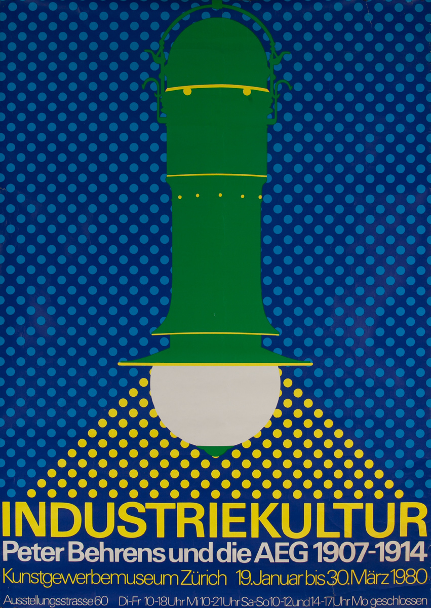 Industriekultur Original Swiss Industrial History Museum Exhibit Poster