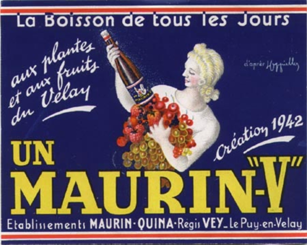 Maurin V Original wine label, Cappiello