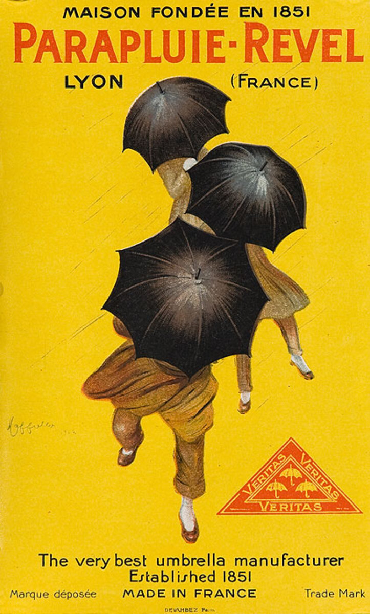 Parapluie Revel paper Original Vintage Advertising Poster