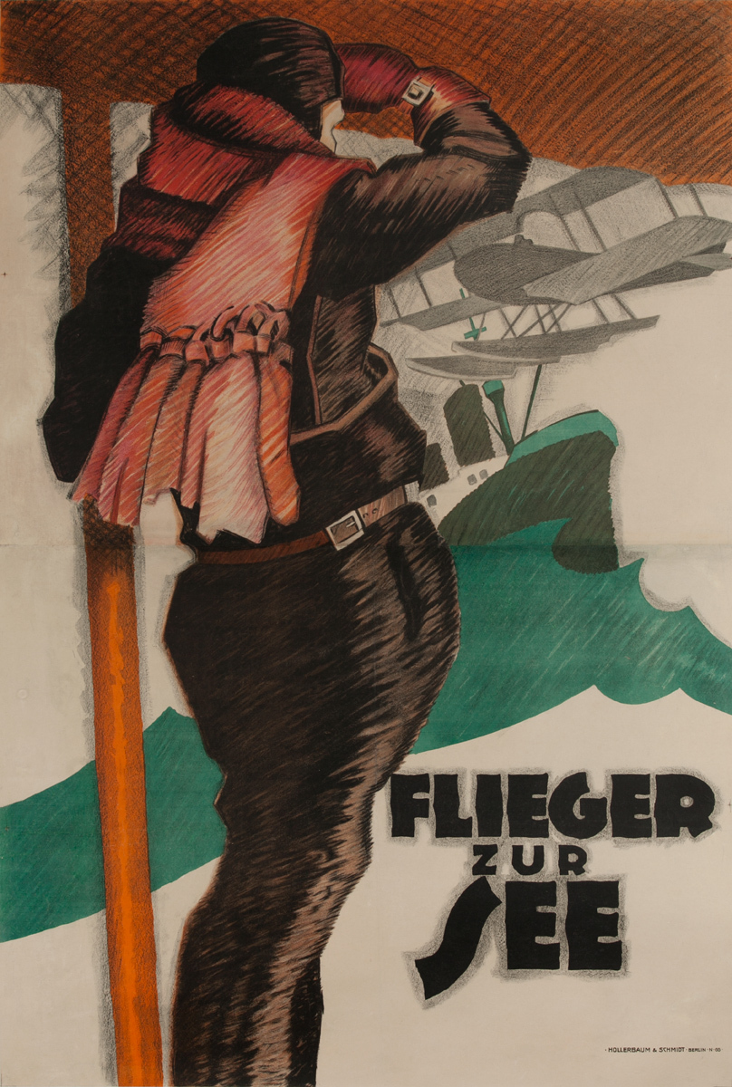 Flieger Zur See, Original German WWI Movie Poster, Sea Flyer