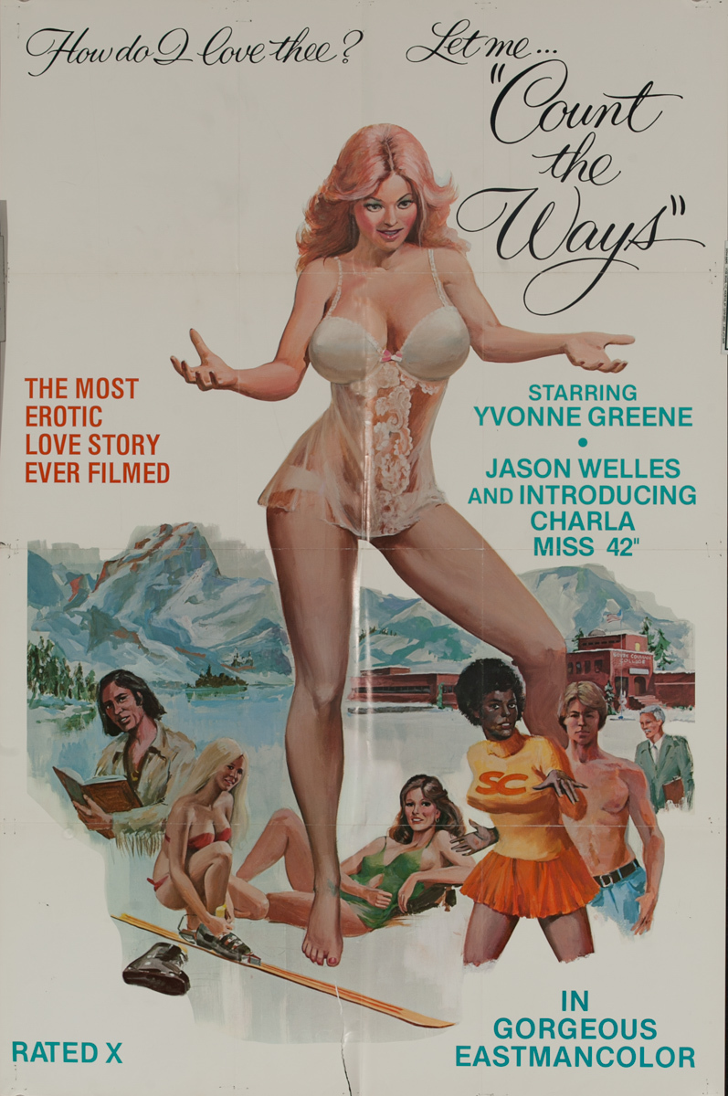 Let Me "Count the Ways", Original American X-Rated Pornographic Movie Poster