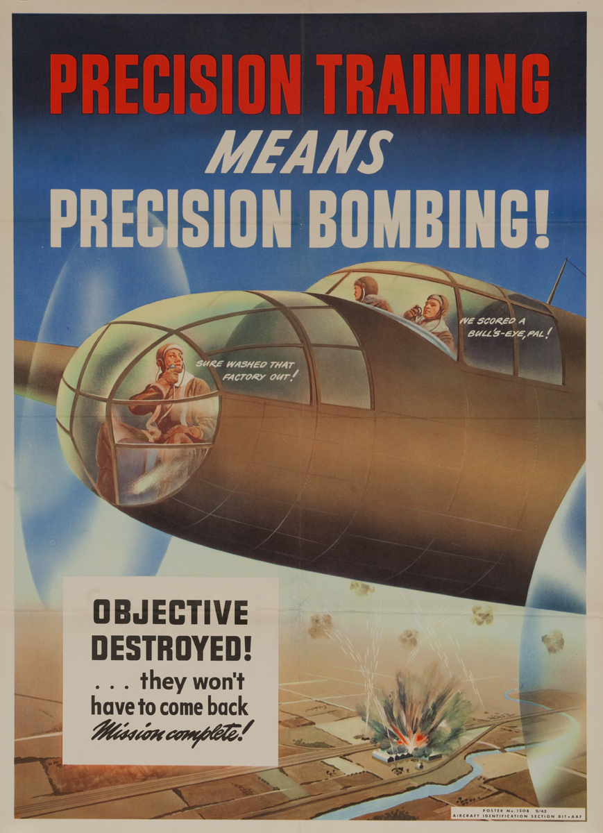 Precision Training Means Precision Bombing, Original American Army Air Force WWII Poster