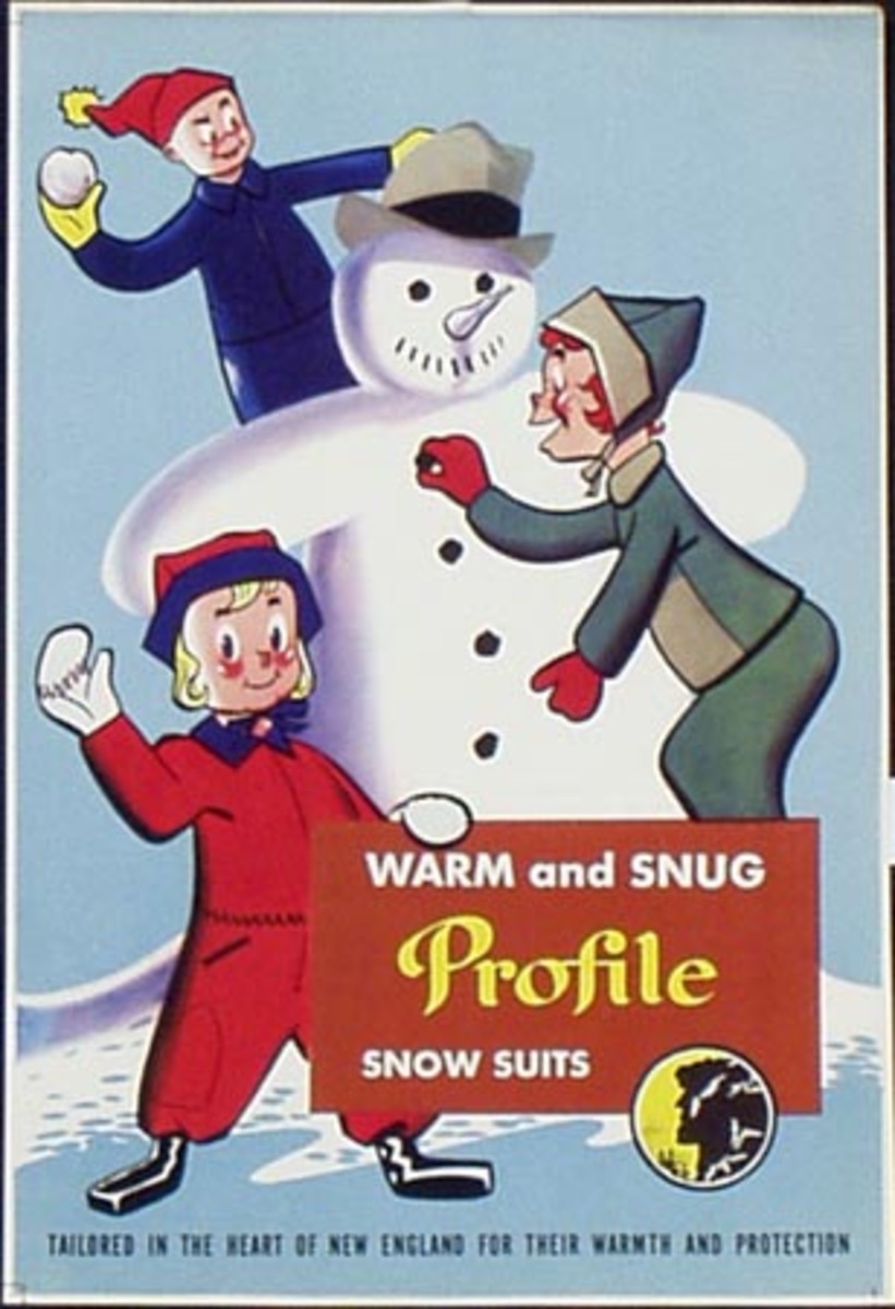 Profile Clothes Original Advertising Poster snowman