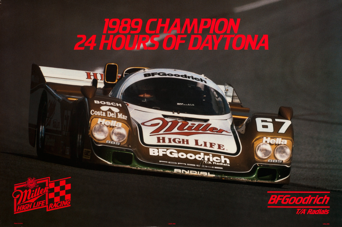 Bf Goodrich T/A Radial Tires, Original 1989 24 Hours of Daytona Poster
