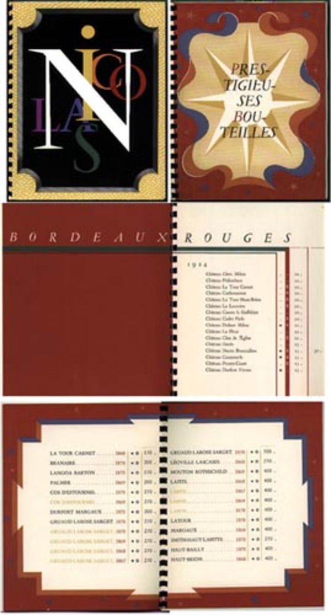 Nicolas Wine Catalog 1936