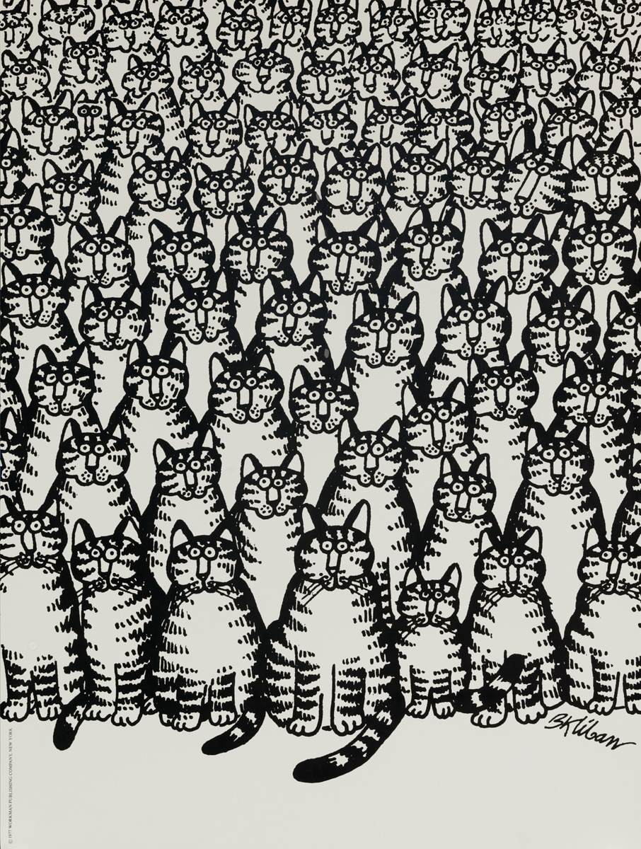 Original Kilban Cat Poster, A Million Cats