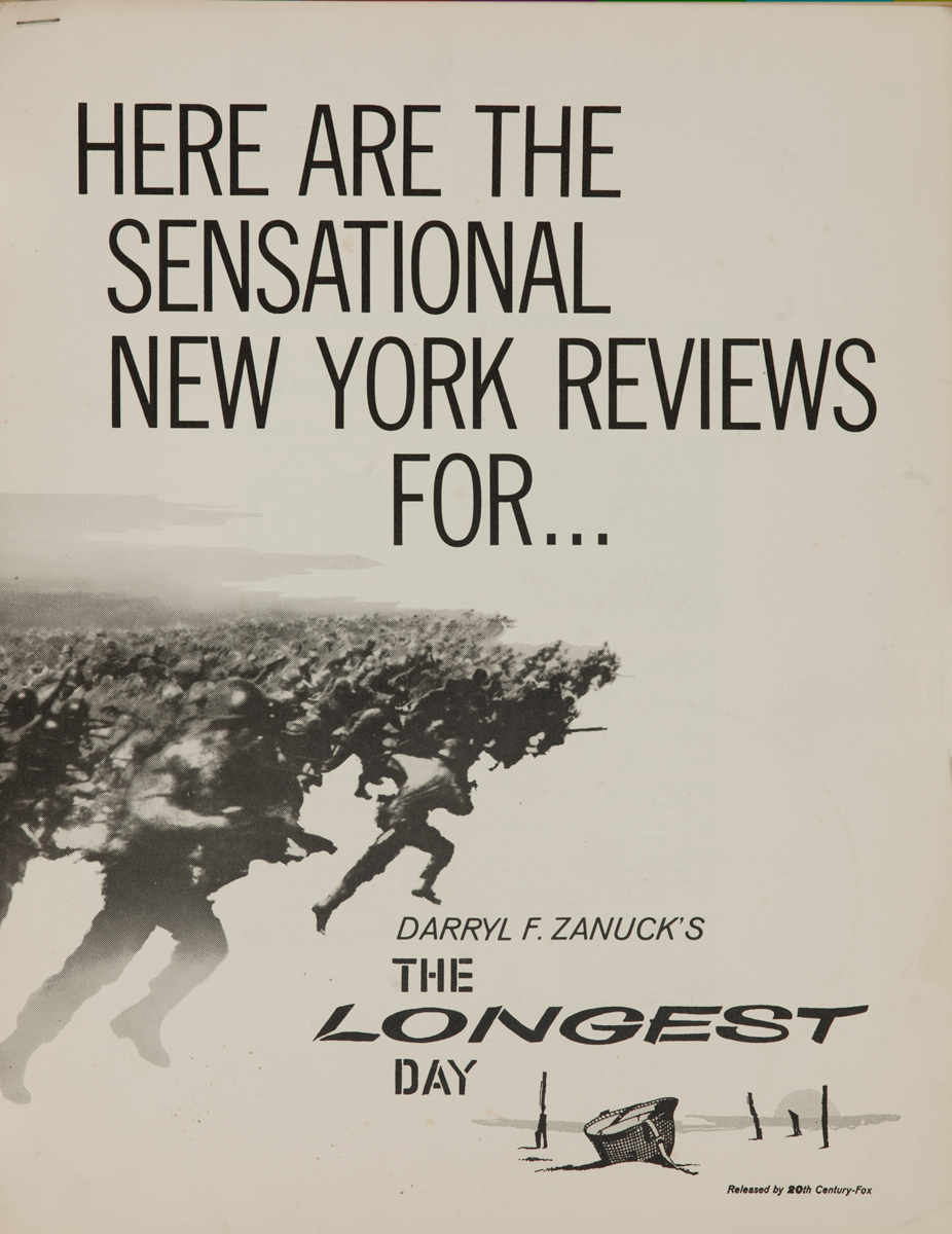 The Longest Day American Movie Pressbook
