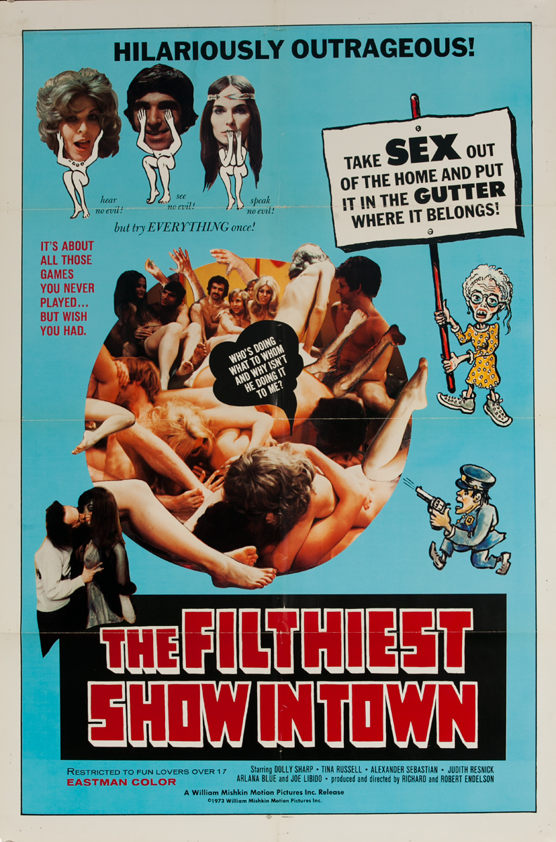 The Filthiest Show in Town, Original American X Rated Adult Movie Poster