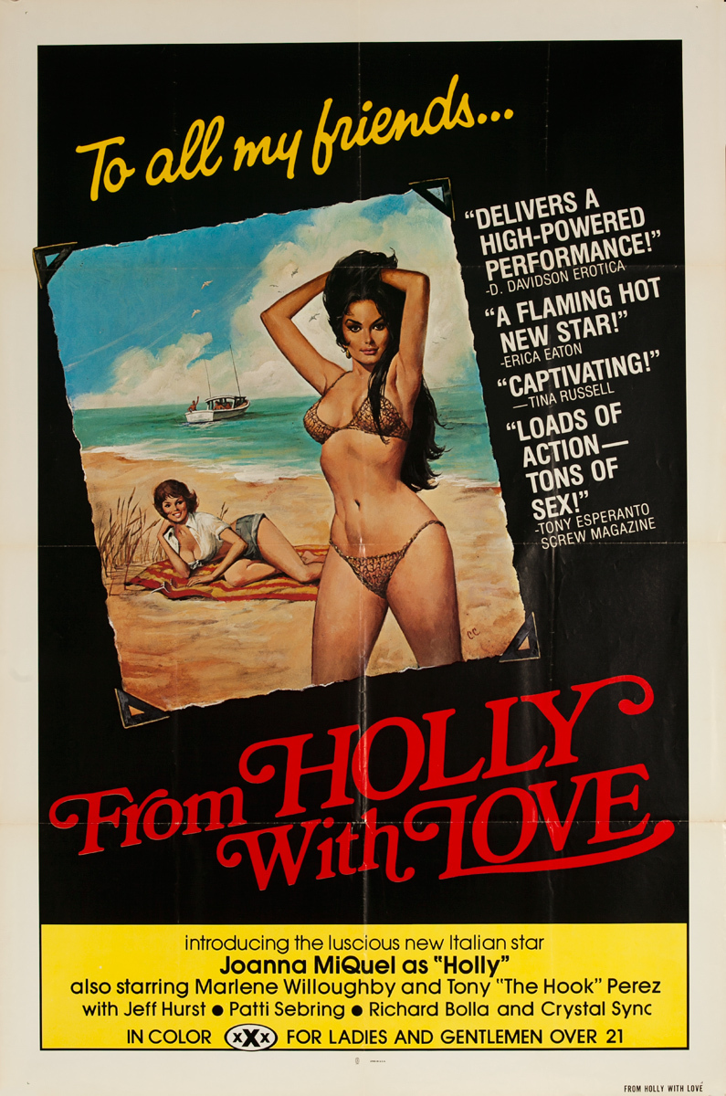 From Holly With Love, Original American X Rated Adult Movie Poster