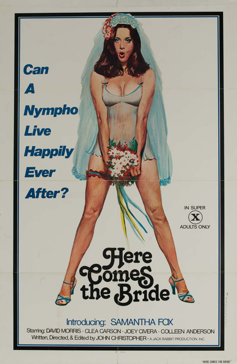 Here Comes the Bride, Original American X Rated Adult Movie Poster
