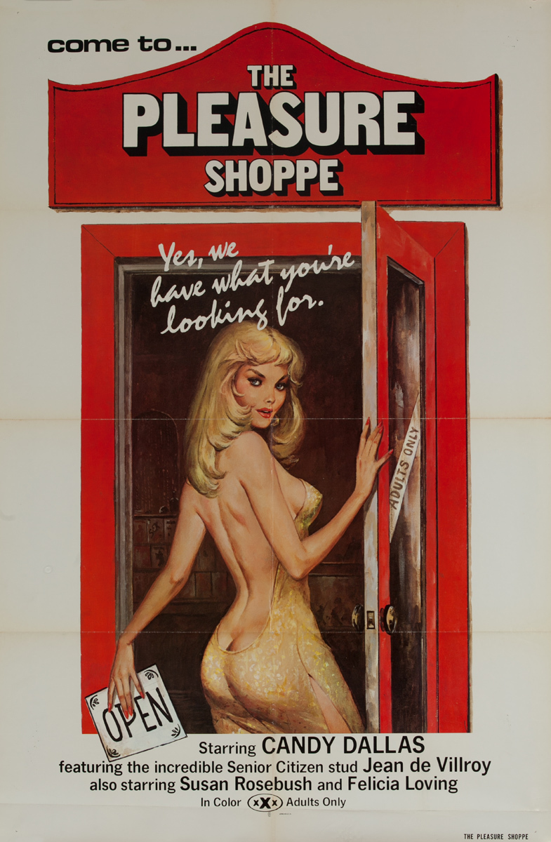 The Pleasure Shoppe, Original American X Rated Adult Movie Poster
